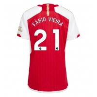 Billiga Arsenal Fabio Vieira #21 Hemma fotbollskläder Dam 2023-24 Kortärmad